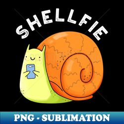 Shellfie Cute Snail Selfie Pun - Retro PNG Sublimation Digital Download - Create with Confidence