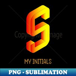 Letter S Initials Unique Name T-Shirt - PNG Sublimation Digital Download - Perfect for Creative Projects