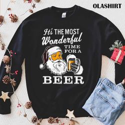 Funny Its The Most Wonderful Time For A Beer Mens Tshirt - Olashirt