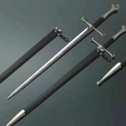 ANDURIL Sword of Strider, Custom Engraved Sword, LOTR Sword, Lord of the Rings King Aragorn Ranger Sword, Am industry
