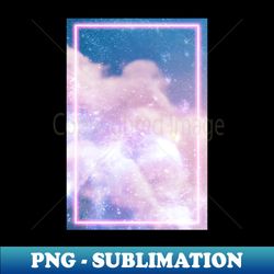 pink neon on pastel galaxy - exclusive png sublimation download - unleash your inner rebellion