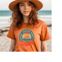 Sun-Kissed Style: 'Sunrise Sunburn Sunset Repeat' Tee - Embrace the Radiant Summer Vibes!