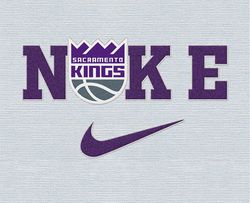 Nike Sacramento Kings Svg, Stitch Nike Embroidery Effect, NBA Logo, Basketball Svg, NBA, Nike Nba Design 09