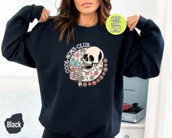 Cool Moms Club Sweatshirt and Hoodie, Halloween Skeleton Mom Shirt, Skull Mother's Day Tee, Gift For Mom,New Mommy Sweat