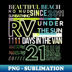 Sun Sea  Sand Van - PNG Sublimation Digital Download - Create with Confidence