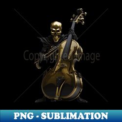 Happy Vintage Spiritual Cello Player Happy Halloween - Signature Sublimation PNG File - Bring Your Designs to Life