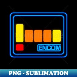 ENCOM Desk Graphic - Retro PNG Sublimation Digital Download - Unlock Vibrant Sublimation Designs