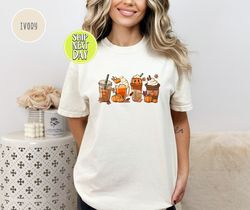 Halloween Horror Coffee Tshirt, Pumpkin Coffee Shirt, Halloween Tee Shirt , Spooky Season, Coffee Shirt, Fall Coffee Gra