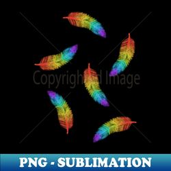 Technicolour Feathers - Digital Sublimation Download File - Add a Festive Touch to Every Day