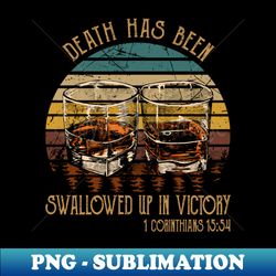 Death Has Been Swallowed Up In Victory Whisky Mug - Decorative Sublimation PNG File - Defying the Norms