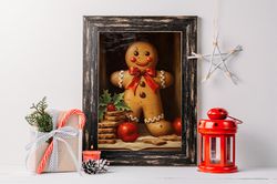 Christmas Cookies Digital Print, Christmas Art Gallery Wall, Winter Collage Wall Art Vintage Holiday Xmas Decor Prints J