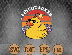 Firecracker Rubber Duck 4th of July Patriotic Firequacker Svg, Eps, Png, Dxf, Digital Download