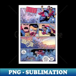 comic strip invincible - PNG Transparent Sublimation File - Capture Imagination with Every Detail