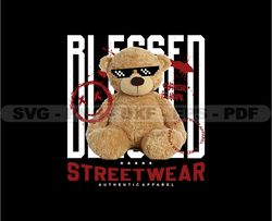 Teddy Bear Stretwear, Teddy Bear Tshirt Design, Streetwear Teddy Bear PNG, Urban, DTG, DTF 110