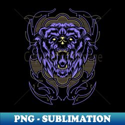 geometric bear - decorative sublimation png file - defying the norms