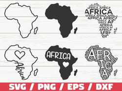 Africa SVG, Africa Map SVG, Cut File, Cricut