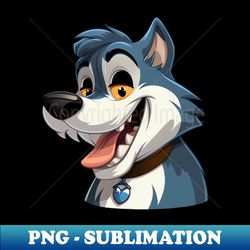 Cartoon Alaskan Malamute Dog - Vintage Sublimation PNG Download - Boost Your Success with this Inspirational PNG Download