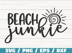 Beach Junkie SVG, Cut File, Cricut, Commercial use