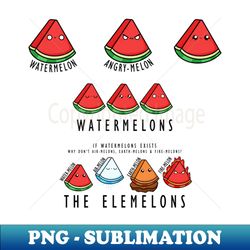 kawaii cartoon watermelon illustration sticker pack - premium png sublimation file - perfect for personalization