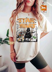 Retro Halloween Star Wars Comfort Colors Shirt, Halloween Magic Kingdom T-Shirt, Halloween Star War Mickey Ears Tee, Hal