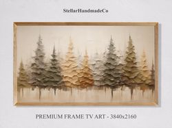 Christmas Frame TV Art, Christmas Tree Abstract Painting Art For Frame TV Art, Christmas Decor Samsung Frame TV Art C050
