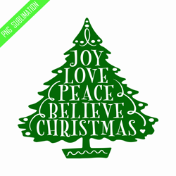 Joy love peace believe christmas png
