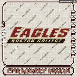 NCAA Boston College Eagles Writing Logo Emb Files, Boston College Teams Embroidery Design, NCAA Machine Embroidery Files