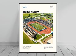 UB Stadium Buffalo U Bulls Poster NCAA Art NCAA Stadium Poster Oil Painting Modern Art Travel Art