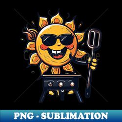 sun and grill - Sublimation-Ready PNG File - Enhance Your Apparel with Stunning Detail