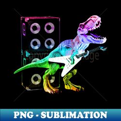 T-Rex Dinosaur and Guitar - Artistic Sublimation Digital File - Enhance Your Apparel with Stunning Detail