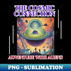 The Cosmic Connection - Instant Sublimation Digital Download - Vibrant and Eye-Catching Typography