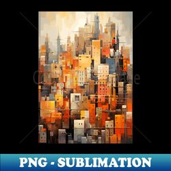 Dream World Cityscape Abstract Art - PNG Transparent Sublimation File - Stunning Sublimation Graphics