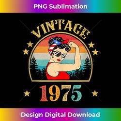 48th Birthday Gift 48 Years Old For Women Retro Vintage 1975 Tank Top - Urban Sublimation PNG Design - Immerse in Creativity with Every Design