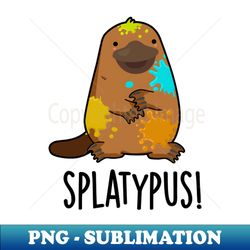 Splatypus Funny Animal Platypus Pun - Modern Sublimation PNG File - Instantly Transform Your Sublimation Projects