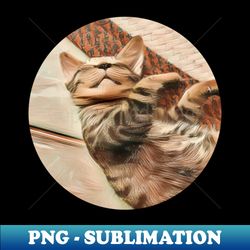 CurledUp floppy cat - Premium Sublimation Digital Download - Capture Imagination with Every Detail