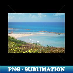 Israel Netanya Mediterranean Sea Beach - High-Quality PNG Sublimation Download - Create with Confidence