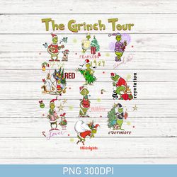 The Grinch Tour TS Vintage PNG, Grinchmas Eras Tour PNG, Grinch Christmas PNG, Whoville University Christmas, Grinch PNG
