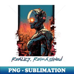 Synthwave Saga Cyber Robot Epic Journey - Creative Sublimation PNG Download - Spice Up Your Sublimation Projects