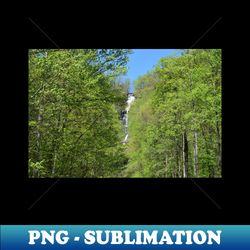 Amicalola Falls from the head of the trail - Decorative Sublimation PNG File - Perfect for Sublimation Art
