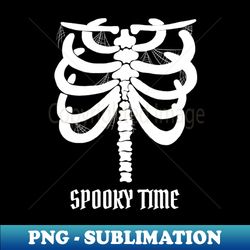 Spooky Time Skeleton - High-Resolution PNG Sublimation File - Vibrant and Eye-Catching Typography