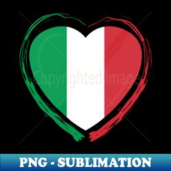 Italian Heart with italian Flag - Premium PNG Sublimation File - Perfect for Sublimation Art