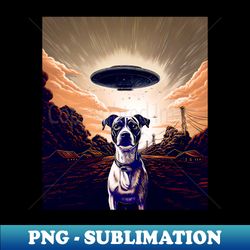 UFOs My Dog Thinks UFOs Are Real on a Dark Background - Decorative Sublimation PNG File - Perfect for Creative Projects