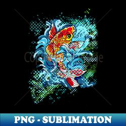 Koi fish in a pond - Instant PNG Sublimation Download - Unlock Vibrant Sublimation Designs