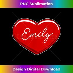 Hand Drawn Heart Emily - First Name Hearts I Love Emily - Deluxe PNG Sublimation Download - Elevate Your Style with Intricate Details