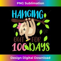 Hanging Out For 100 Days Sloth 100th Days Of School Gifts - Contemporary PNG Sublimation Design - Challenge Creative Boundaries