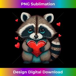 Cute Raccoon Valentine's Day Cute Racoon Hearts Animal Lover - Sublimation-Optimized PNG File - Reimagine Your Sublimation Pieces