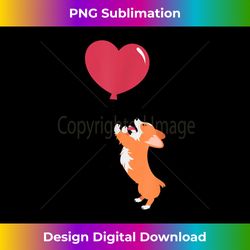 Cute Corgi Puppy Dog Holding A Valentines Balloon Vday - Futuristic PNG Sublimation File - Enhance Your Art with a Dash of Spice