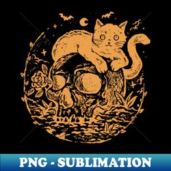 Spooky Cat - PNG Transparent Digital Download File for Sublimation - Instantly Transform Your Sublimation Projects