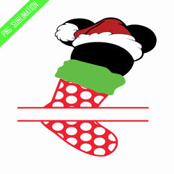 Mickey christmas socks png