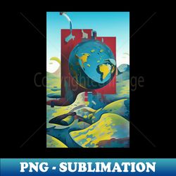 Flat Earth Modern art - Creative Sublimation PNG Download - Transform Your Sublimation Creations